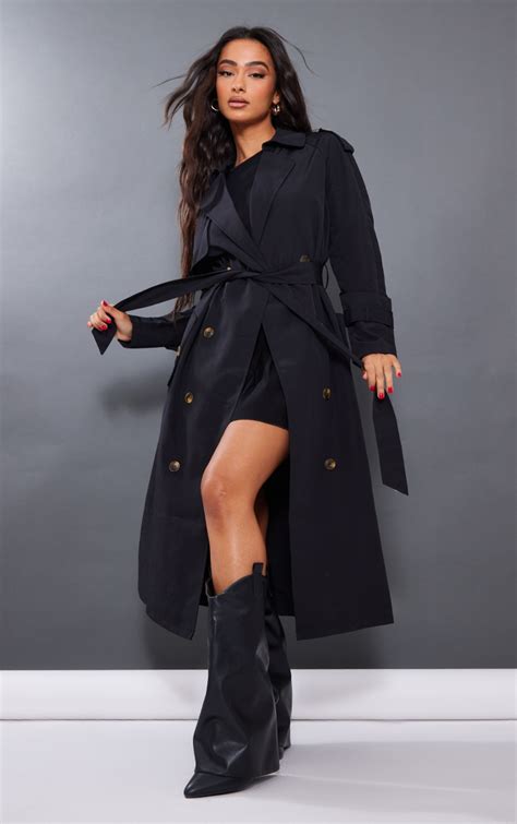 chanel black trench coat|Trench coat .